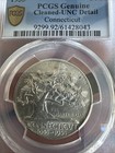 1935 Connecticut Half Dollar 50c Commemorative Coin Pcgs Cleaned