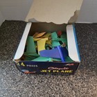 Vintage Catapult Jet Plane 24 Piece Lot Original Box Rubber Band Launcher Read