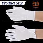 20 Pairs White Gloves Men Women Nylon Cotton Formal Uniform Parade Marching C   