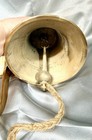 Nautical Hanging Ships Bell Antique Brass 6  With Wall Mounting Bracket   Screws