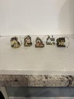 Vntg Christmas Village House Ornaments Set Of 5 Rare 1992-1994 Int  Resourcing