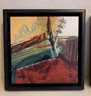 2 Prints - Barbara Zoern Foliage Iii   Iv Signed Numbered Floater Frame Abstract