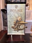 Genuine Vintage Rolex Watch Dealer Shop Window Metal Display Stand X-large