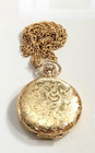 Vtg Estee Lauder Transparent Powder Compact Pocket Watch Style Necklace New  Usa