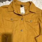 H m Collared Button Pockets Yellow Basic Short Women s Jacket Size S