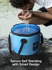Collapsible Bucket With Handle  Portable 5 Gallon Bucket For Camping  Fishing   