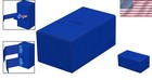 Deluxe Blue Twin Flip n tray 200  Deck Box For Tcg Cards   Dice - Secure Closure