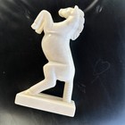 Gray White Rearing Porcelain Horse Figurine 10  Tall Vintage Mid Century