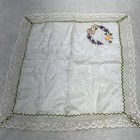 Antique Vintage Embroidered Lace Handkerchief My Sweetheart Flowers C1910s 12   