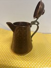 Vintage Hammered Copper Brass Tea Pot Kettle Hinged Lid 6 5    Farmhouse Country