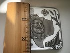 Willie Nelson Pewter White Enamel Belt Buckle Country Music Iconic Very Sturdy