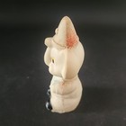 Vintage Small Rubber Old Baby Squeak Toy Circus Elephant Japan 3 5  White