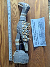 Papua New Guinea Sepik River Tribal Bird Figurine Hand Carved Wood Shell Eyes
