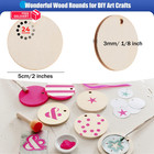 150 Pcs Unfinished Wooden Circles With Holes 2 Inch Wood Rounds 2 Inch 