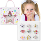 9pcs Little Girl Adjustable Rings Set Unicorn Butterfly Jewelry Birthday Gifts