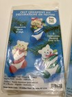 3 Christmas Ornament Kit Felt   Sequin 4    Design Works New Santa Kitten