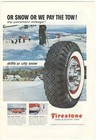 Firestone Tire Guaranteed Go Thru Ice Mud Snow We Pay Tow 2 Page 1959 Vintage Ad