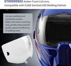 0700000802 Clear Front Cover Lens For Sentinel A50 Helmet For Esab 5 Pack