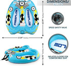 Watersports Inflatable Towable Booster Tube - Two Person Water Boating Float Tow