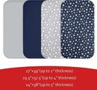 Ultra Soft Pack N Play Fitted Sheets Stretchy Mini Crib Sheets 4 Pack 39 x27 x5 