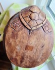 Handcrafted Wooden Honu  sea Turtle  Bowl From Hawaii  8in Gorgeous Centerpiece 