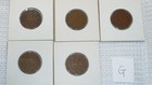 5-piece Mixed Year Lot Of Authentic Japanese 1 Sen Bronze Coins  taisho Era 
