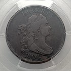1804 Draped Bust Half Cent Crosslet 4 No Stems Pcgs Vf-25