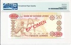 Bank Of Sierra Leone Sierra Leone 20 Leones 1984 Specimen Pmg  67epq