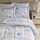Pottery Barn Hello Kitty Chambray Patchwork Quilt Full queen
