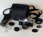  clean  canon Ae-1 Program 35mm Slr Camera Fd 50mm F 1 8 Lens Bundle  New Seals