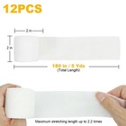 12 Rolls White Athletic Pre Wrap Tape 2 Inch X 5 Yards Self Adhesive Bandage    