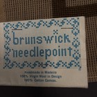 Brunswick Floral Vintage Needlepoint Partial Cotton  Canvas Made Madeira 23x23