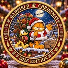 Garfield Christmas 2026 Edition Challenge Coin Santa Odie Xmas Gold Plated