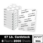 Springhill Digital White Cardstock Paper  67lb Vellum Bristol  8 5 X 11  2000 Pk