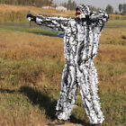3d White Camouflage Suits Winter Ghillie Suits Hunting Clothing Jacket Pants Set