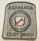 Arkansas Highway Police Black   Silver Shoulder Patch Thin Letters Unused