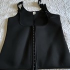 Women s Black Waist Trainer Shapewear Vest S Firm Hook   Eye Front  Straps