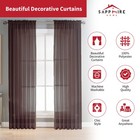 Brown Sheer Curtains - 84 Inches Length  2 Panels Set Sheer Drapes  Light Fil   