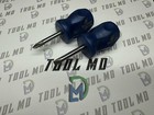 Snap-on Tools Usa New 2-piece Power Blue Hard Handle Stubby Screwdriver Set Shd1