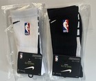 Nike Elite Nba Crew Basketball Socks  black   White  One Pack 2 Pairs L Size 