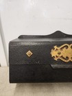 Vintage Hammered Black Aluminum Mid Century Modern Mailbox Hinged Lid