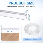 9 8ft U Channel Edge Protector Fits 3 32 -1 8  Edge  9 32  W X 1 2  H 
