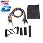 11pcs set Resistance Exercise Band Set Yoga Pilates Abs Exercise Fitness Bands