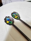 Rare Vtg Sterling Silver Teaspoon   Spoon W  Flower Enamel 56g - Marked - Tested