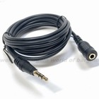 6 Ft Extension Cable Wire 3 5mm Stereo Male-female Jack Mp3 Ipod Audio Out Black