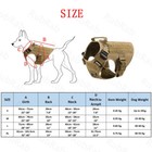 Tactical Dog Harness Vest Military Working Training Loop Panels W leash For Dogs