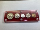 1960 Us Mint Silver Proof Set With 5 Coins In Red Capital Holder 022226 68ek