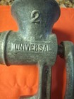 Vintage Table Top Meat Grinder With Wooden Crank Handle