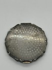 Vintage Stratton Silver Plated Compact Mirror Diamond Cut Front England