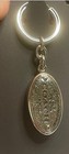 Coach New York Glitter Hangtag Keychain Charm Silver Tone